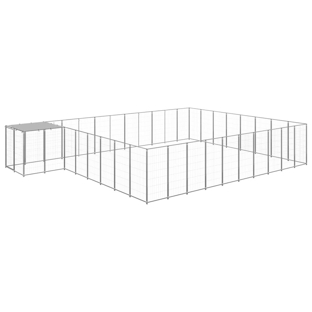 Dog Kennel Silver 25.41 m? Steel