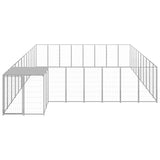 Dog Kennel Silver 25.41 m² Steel - Front View