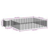 Dog Kennel Silver 25.41 m? Steel