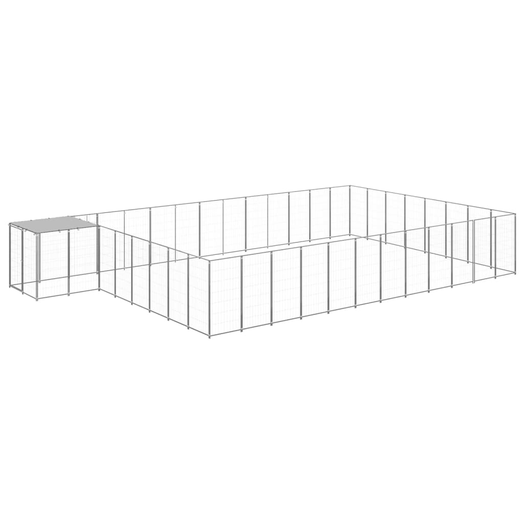Dog Kennel Silver 30.25 m? Steel