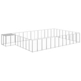 Dog Kennel Silver 30.25 m? Steel