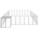 Dog Kennel Silver 30.25 m² Steel - Front View