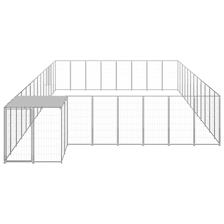 Dog Kennel Silver 30,25 m² Steel
