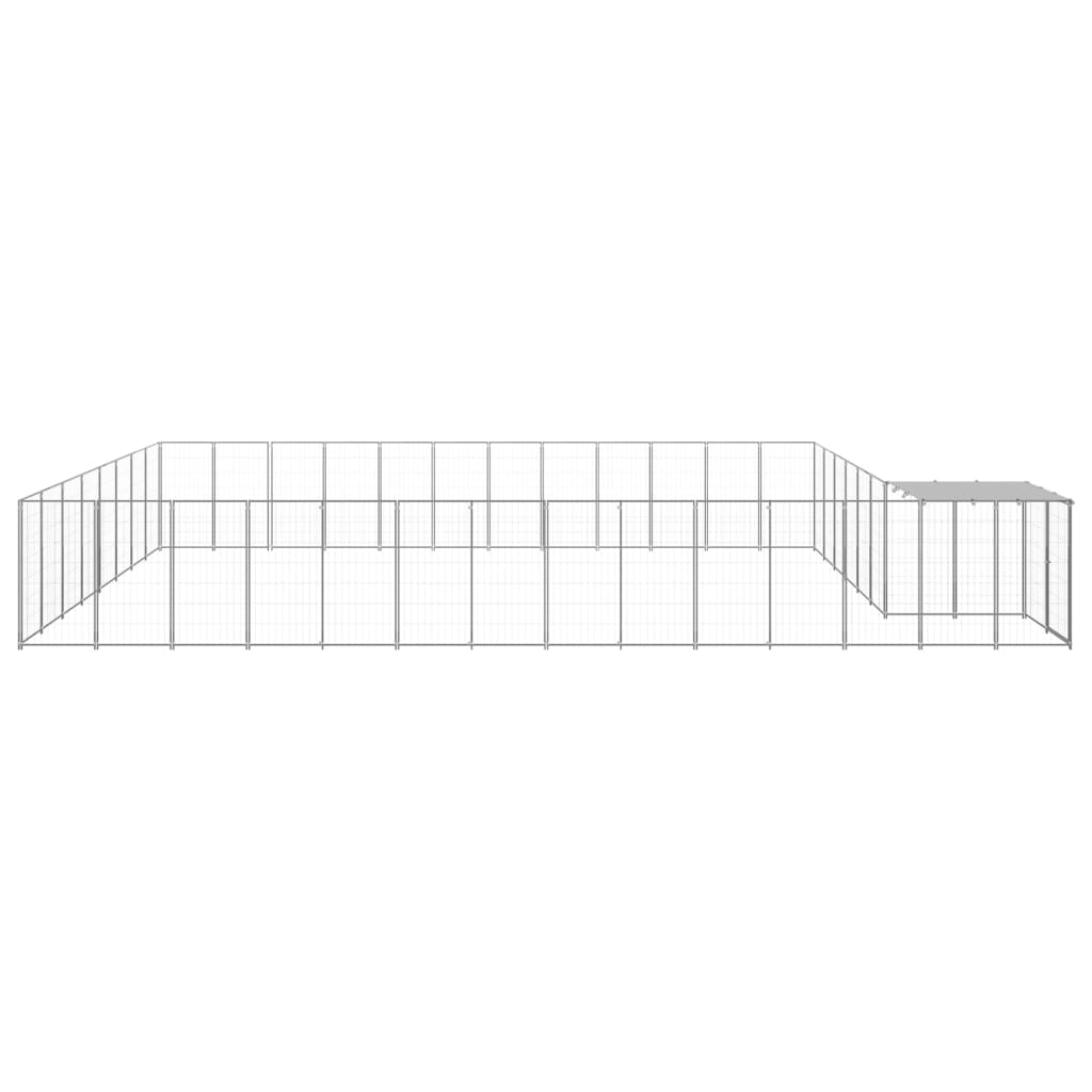Dog Kennel Silver 30.25 m? Steel