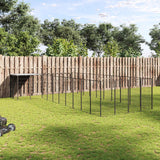 Dog Kennel Black 13.31 m? Steel