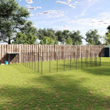 Dog Kennel Black 31.46 m? Steel