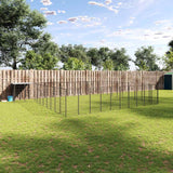 Dog Kennel Black 31.46 m? Steel