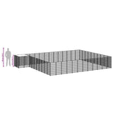 Dog Kennel Black 37.51 m? Steel