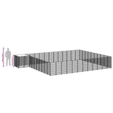 Dog Kennel Black 37.51 m? Steel - Low Angle