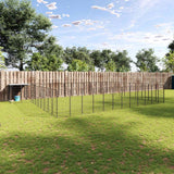 Dog Kennel Black 37.51 m? Steel