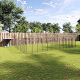 Dog Kennel Black 37.51 m? Steel