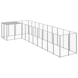 Dog Kennel Silver 7.26 m? Steel