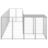 Dog Kennel Silver 7.26 m? Steel