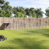 Dog Kennel Silver 13.31 m? Steel
