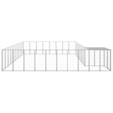 Dog Kennel Silver 25.41 m² Steel - Side View