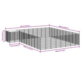 Dog Kennel Silver 25.41 m? Steel