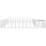 Dog Kennel Silver 31.46 m? Steel