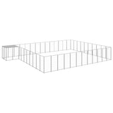 Dog Kennel Silver 37.51 m? Steel