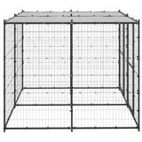 Outdoor Dog Kennel Steel with Roof 4.84 m?