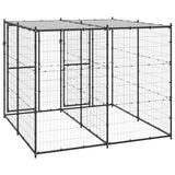 Outdoor Dog Kennel Steel with Roof 4.84 m?