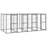 Outdoor Dog Kennel Steel with Roof 9.68 m²