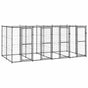 Outdoor Dog Kennel Steel with Roof 9,68 m²