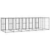 Outdoor Dog Kennel Steel with Roof 14.52 m?