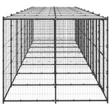 Outdoor Dog Kennel Steel with Roof 19.36 m?