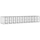 Outdoor Dog Kennel Steel with Roof 24.2 m?