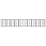 Outdoor Dog Kennel Steel with Roof 24.2 m?