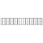 Outdoor Dog Kennel Steel with Roof 24,2 m²