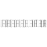 Outdoor Dog Kennel Steel with Roof 24.2 m² - Front View