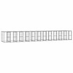 Outdoor Dog Kennel Steel with Roof 29,04 m²