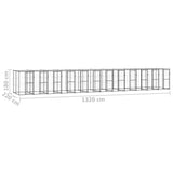Outdoor Dog Kennel Steel with Roof 29.04 m?