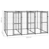 Outdoor Dog Kennel Steel 7.26 m²