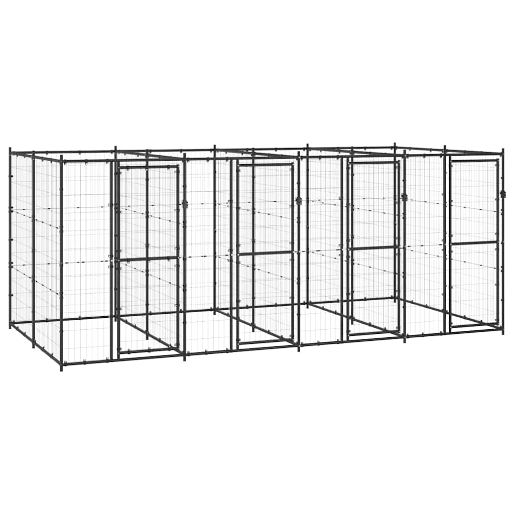 Outdoor Dog Kennel Steel 9,68 m²