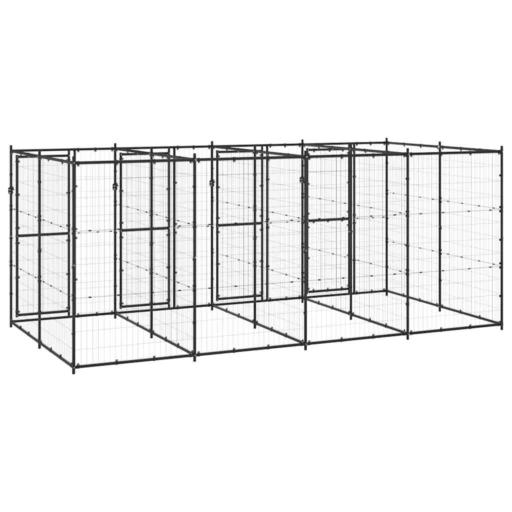 Outdoor Dog Kennel Steel 9,68 m²