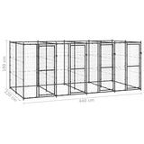 Outdoor Dog Kennel Steel 9,68 m² - Rear View