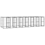 Outdoor Dog Kennel Steel 16.94 m²