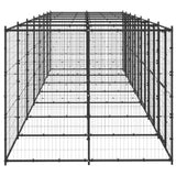 Outdoor Dog Kennel Steel 16.94 m² - Side View