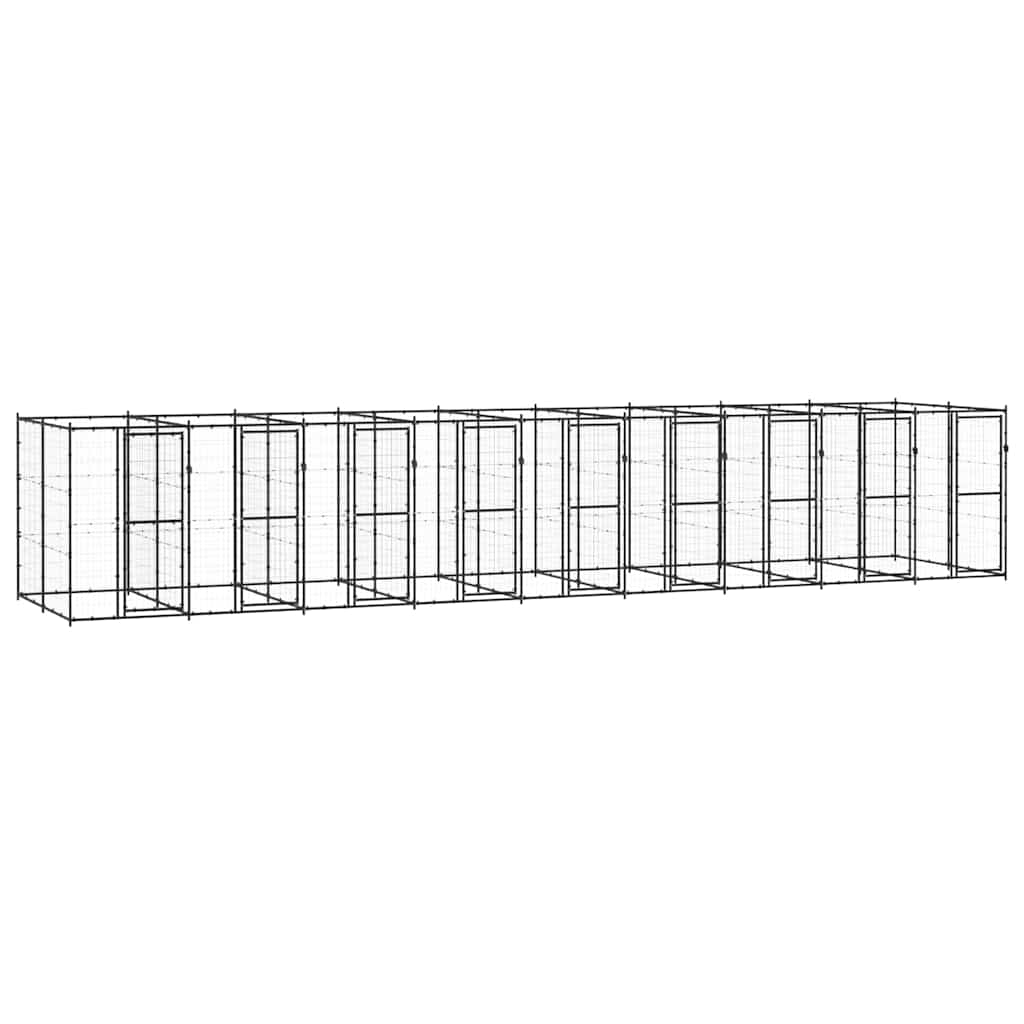 Outdoor Dog Kennel Steel 21,78 m²