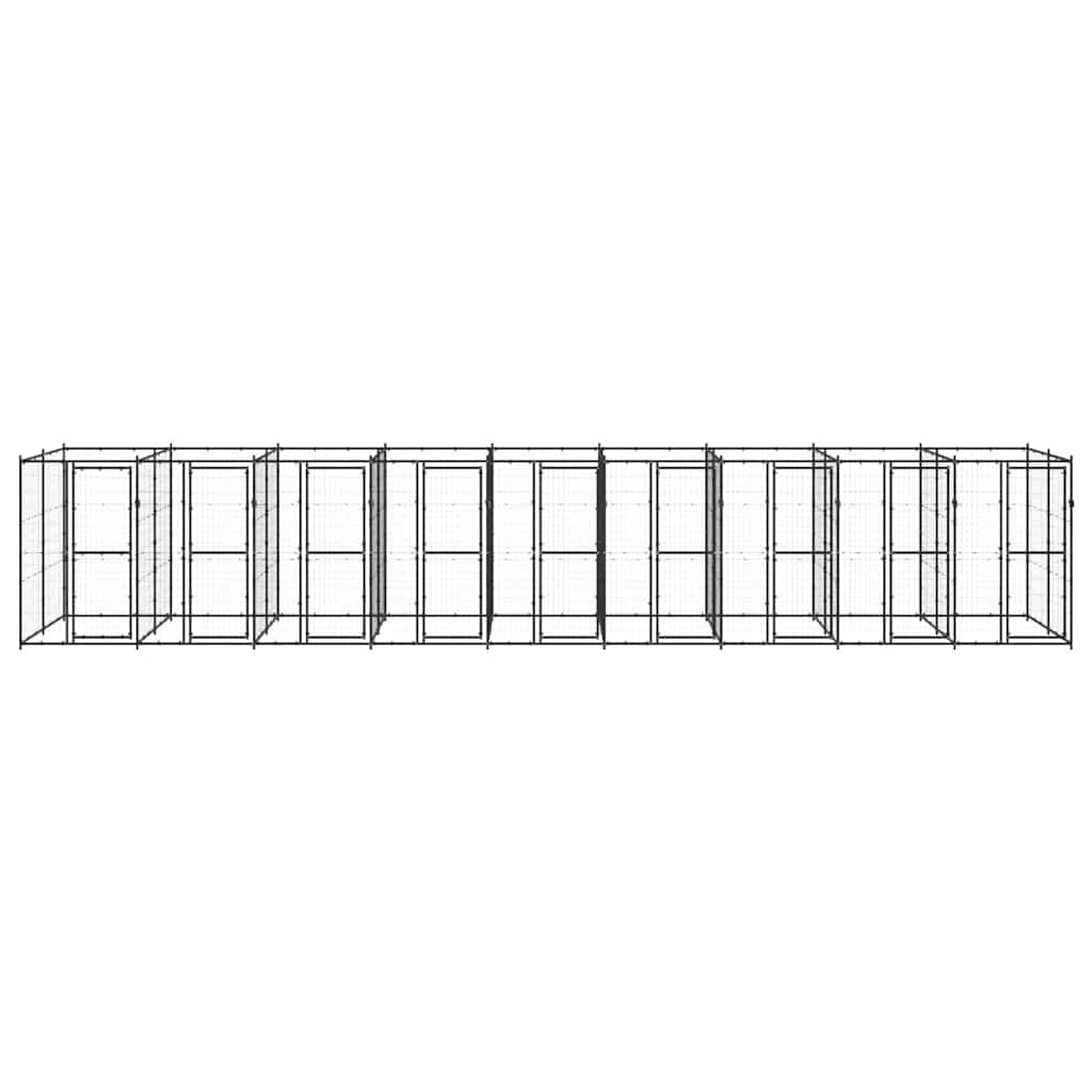 Outdoor Dog Kennel Steel 21,78 m²