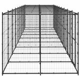 Outdoor Dog Kennel Steel 21,78 m² - Side View