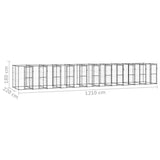 Outdoor Dog Kennel Steel 26.62 m² - Rear View