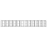 Outdoor Dog Kennel Steel 29.04 m² - Front View