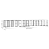 Outdoor Dog Kennel Steel 29.04 m² - Rear View