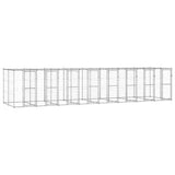 Outdoor Dog Kennel Galvanised Steel with Roof 19.36 m?