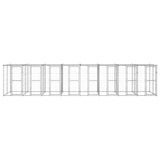 Outdoor Dog Kennel Galvanised Steel with Roof 19.36 m?