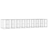 Outdoor Dog Kennel Galvanised Steel with Roof 21.78 m?