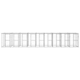 Outdoor Dog Kennel Galvanised Steel with Roof 21.78 m?